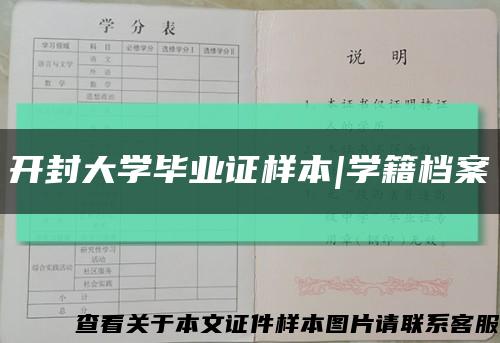 开封大学毕业证样本|学籍档案缩略图