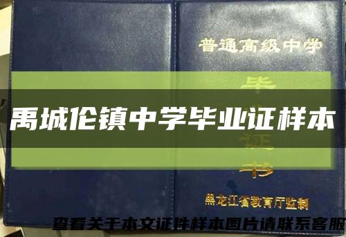 禹城伦镇中学毕业证样本缩略图