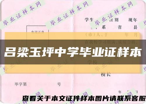 吕梁玉坪中学毕业证样本缩略图