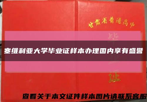 塞维利亚大学毕业证样本办理国内享有盛誉缩略图