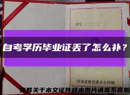 自考学历毕业证丢了怎么补？缩略图