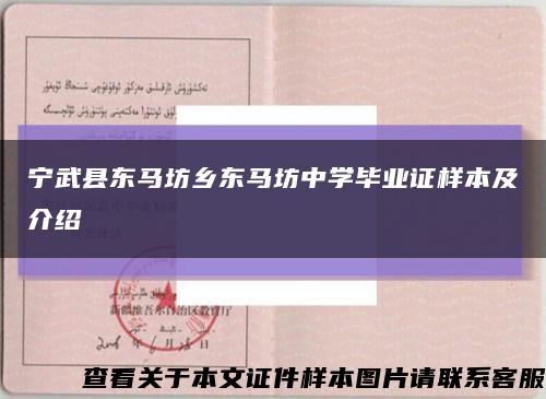 宁武县东马坊乡东马坊中学毕业证样本及介绍缩略图