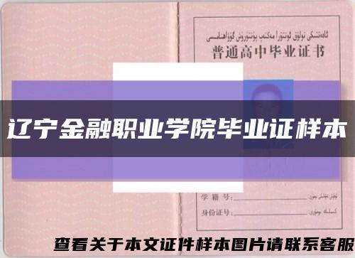 辽宁金融职业学院毕业证样本缩略图