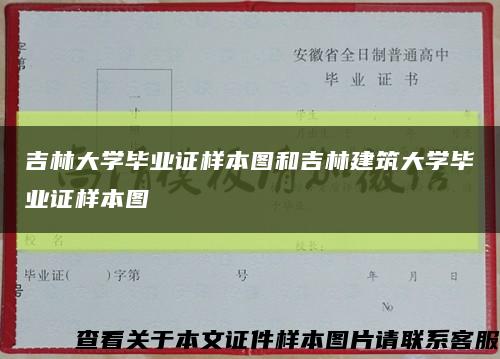 吉林大学毕业证样本图和吉林建筑大学毕业证样本图缩略图