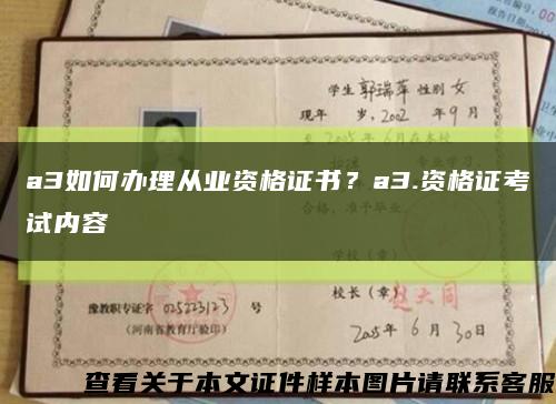 a3如何办理从业资格证书？a3.资格证考试内容缩略图