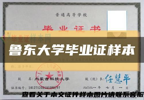 鲁东大学毕业证样本缩略图