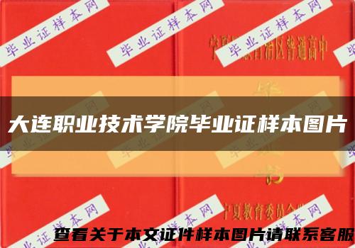 大连职业技术学院毕业证样本图片缩略图