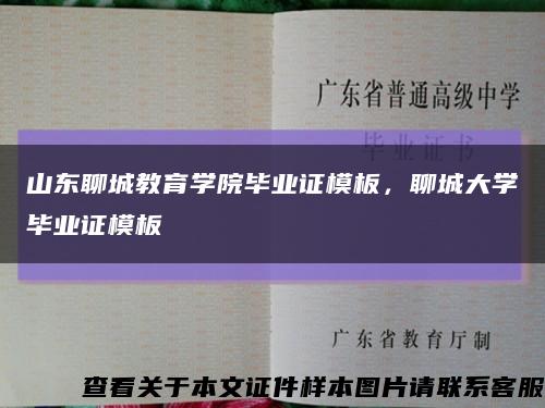 山东聊城教育学院毕业证模板，聊城大学毕业证模板缩略图