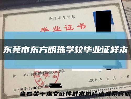 东莞市东方明珠学校毕业证样本缩略图