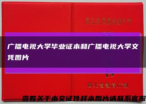 广播电视大学毕业证本和广播电视大学文凭图片缩略图