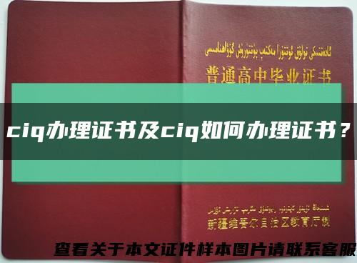 ciq办理证书及ciq如何办理证书？缩略图