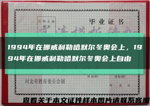 1994年在挪威利勒哈默尔冬奥会上，1994年在挪威利勒哈默尔冬奥会上自由缩略图