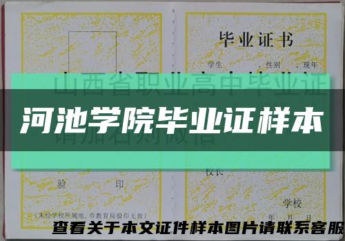 河池学院毕业证样本缩略图