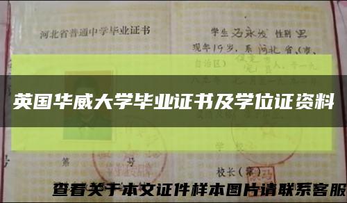 英国华威大学毕业证书及学位证资料缩略图