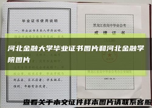 河北金融大学毕业证书图片和河北金融学院图片缩略图