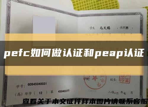 pefc如何做认证和peap认证缩略图