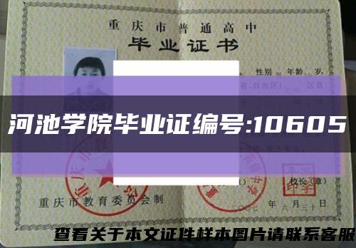 河池学院毕业证编号:10605缩略图