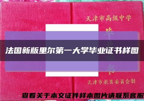 法国新版里尔第一大学毕业证书样图缩略图