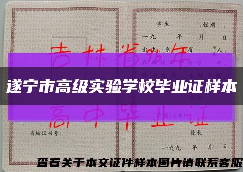 遂宁市高级实验学校毕业证样本缩略图