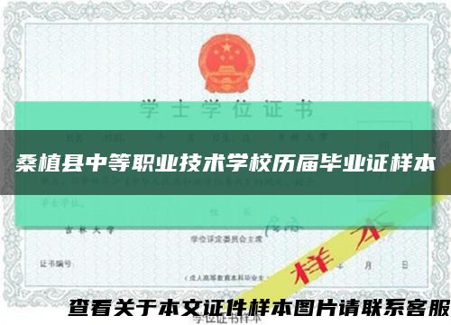 桑植县中等职业技术学校历届毕业证样本缩略图