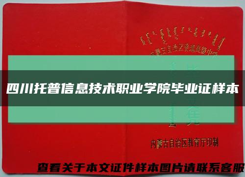 四川托普信息技术职业学院毕业证样本缩略图