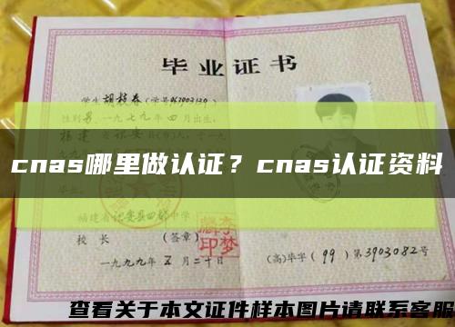 cnas哪里做认证？cnas认证资料缩略图