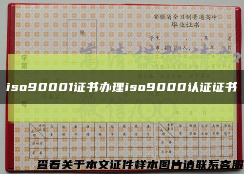 iso90001证书办理iso9000认证证书缩略图