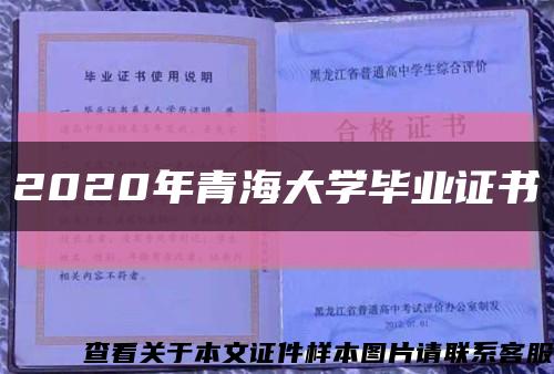 2020年青海大学毕业证书缩略图