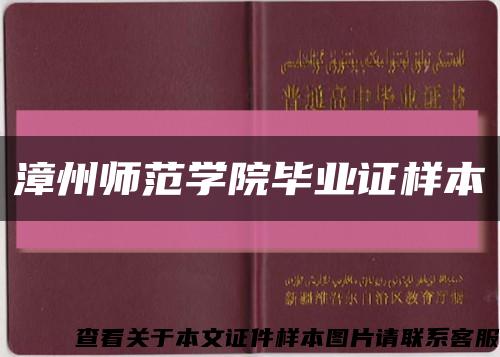 漳州师范学院毕业证样本缩略图