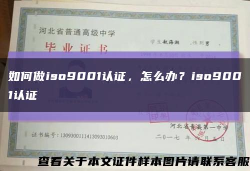 如何做iso9001认证，怎么办？iso9001认证缩略图