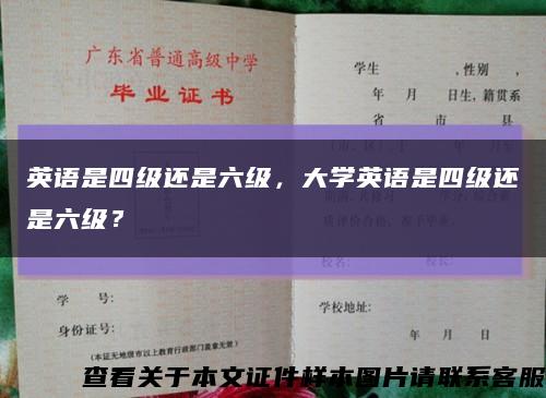 英语是四级还是六级，大学英语是四级还是六级？缩略图