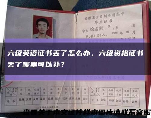 六级英语证书丢了怎么办，六级资格证书丢了哪里可以补？缩略图