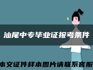 汕尾中专毕业证报考条件缩略图