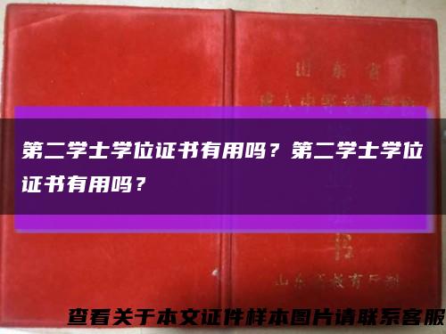 第二学士学位证书有用吗？第二学士学位证书有用吗？缩略图