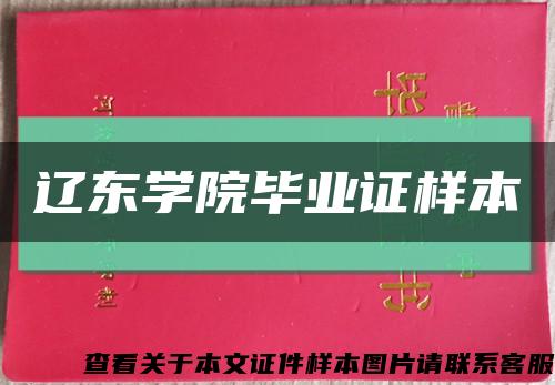 辽东学院毕业证样本缩略图