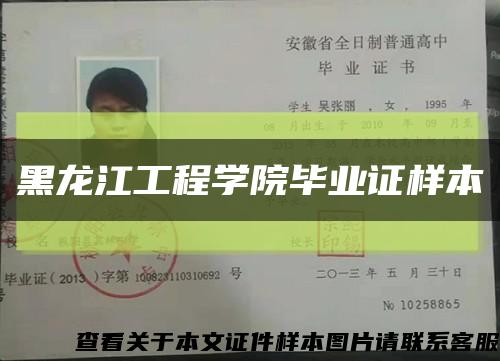 黑龙江工程学院毕业证样本缩略图