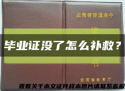 毕业证没了怎么补救？缩略图