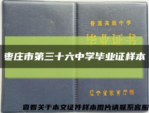 枣庄市第三十六中学毕业证样本缩略图