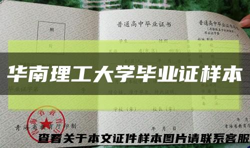 华南理工大学毕业证样本缩略图