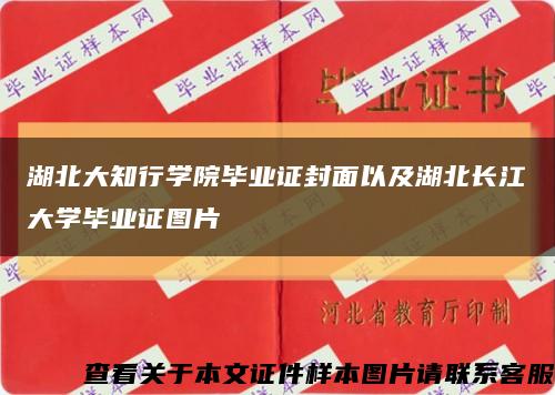 湖北大知行学院毕业证封面以及湖北长江大学毕业证图片缩略图