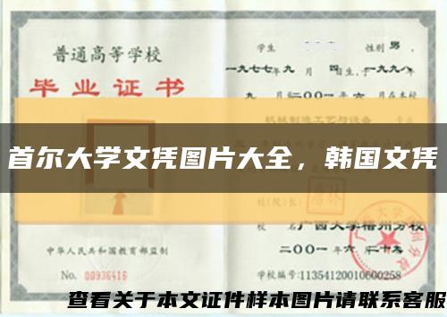 首尔大学文凭图片大全，韩国文凭缩略图