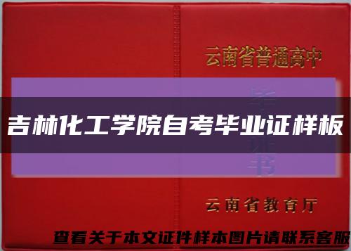 吉林化工学院自考毕业证样板{模板}缩略图