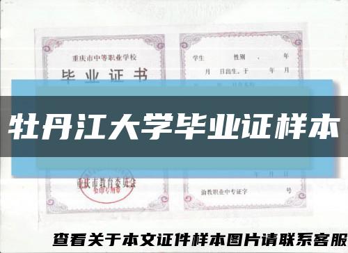 牡丹江大学毕业证样本缩略图