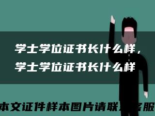 学士学位证书长什么样，学士学位证书长什么样缩略图