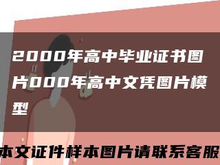 2000年高中毕业证书图片000年高中文凭图片模型缩略图