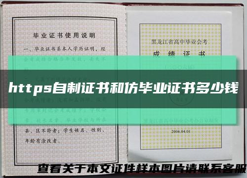 https自制证书和仿毕业证书多少钱缩略图