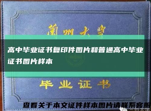 高中毕业证书复印件图片和普通高中毕业证书图片样本缩略图