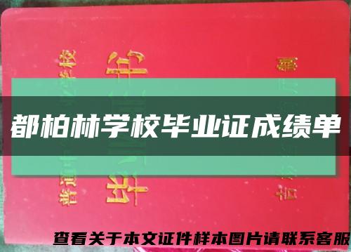 都柏林学校毕业证成绩单缩略图