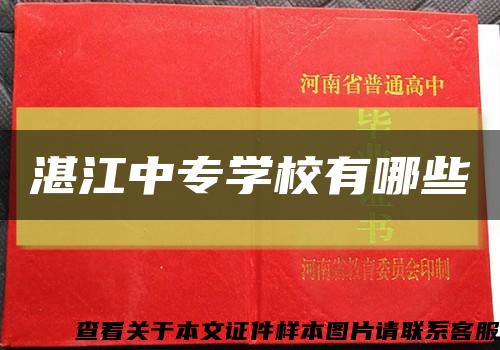 湛江中专学校有哪些缩略图