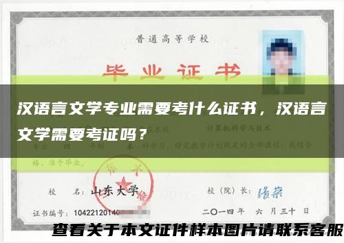 汉语言文学专业需要考什么证书，汉语言文学需要考证吗？缩略图